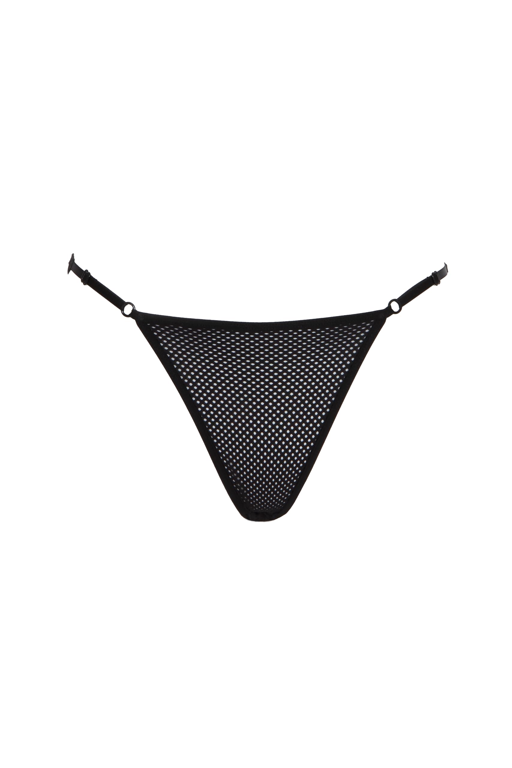 Foly Lingerie - Brasiliana Olivia, Slip Donna Sexy, Stile Brasiliano in Rete Trasparente, Seducente, Nero, Taglia Unica