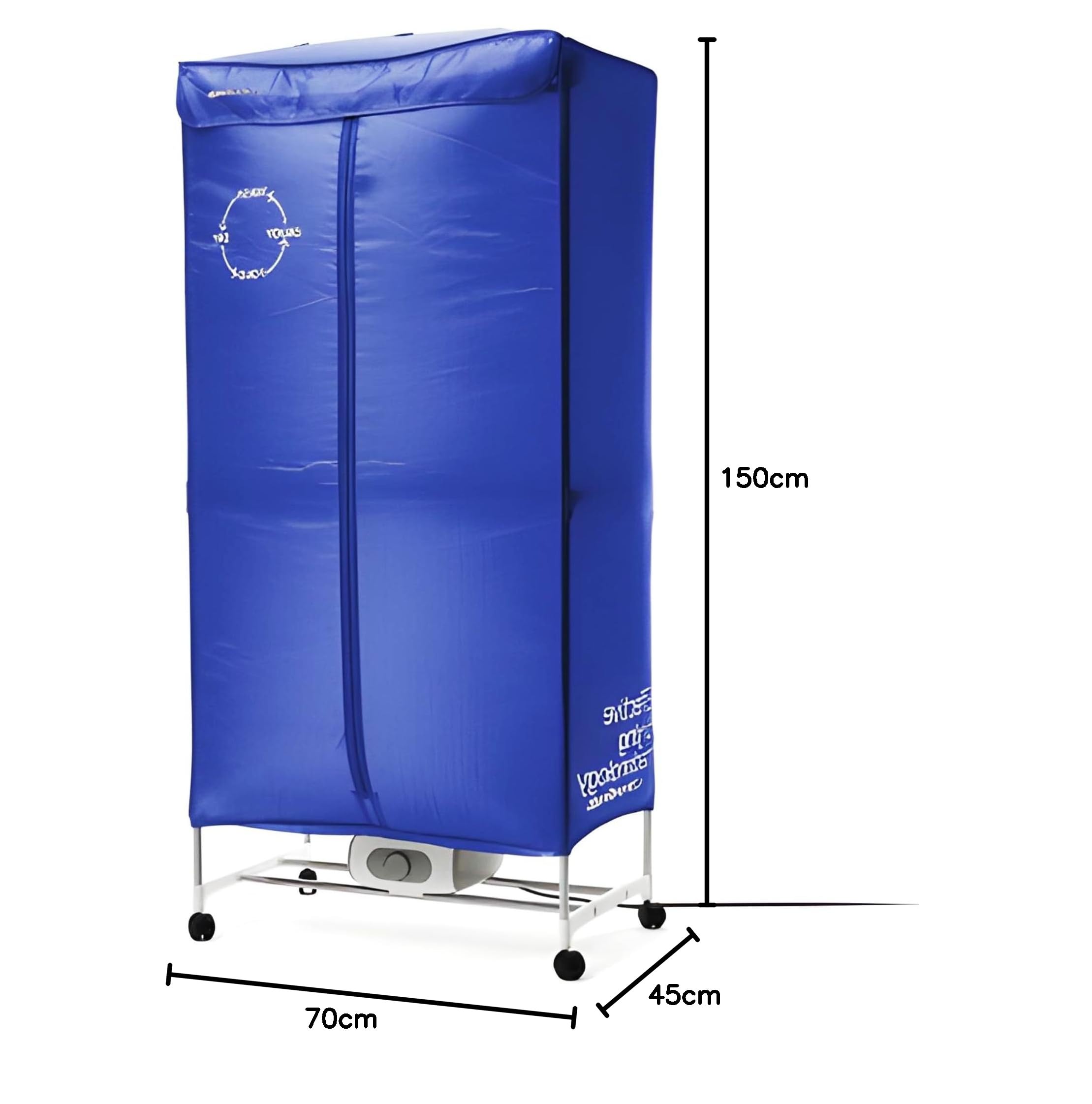 Bricoloco Secadora Eléctrica Portátil 1200 W y hasta 70 grados, 2 alturas y hasta 15 kgs de ropa - Antibacteriano-Perfecta para secar ropa en invierno rápidamente