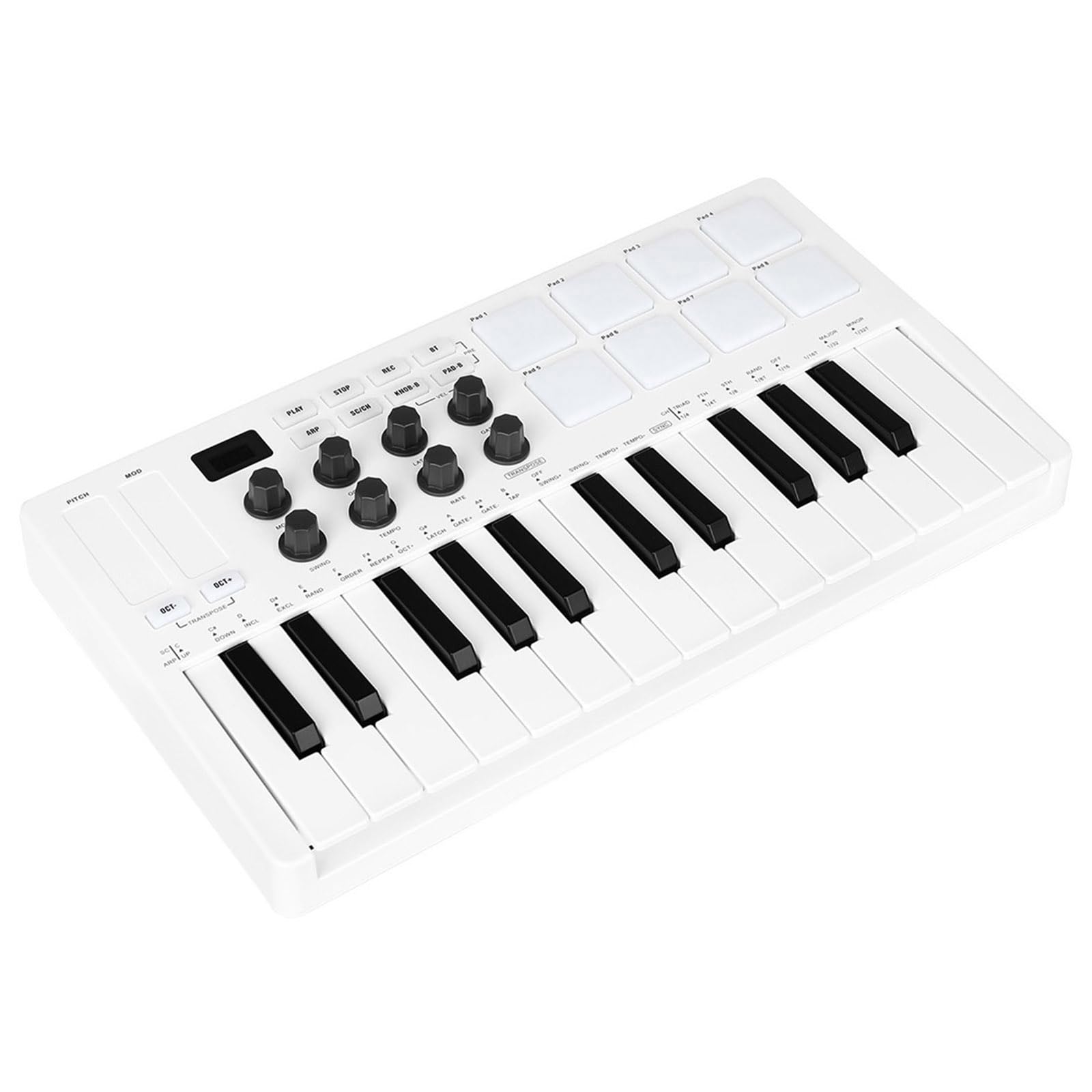 Tastiera multifunzione 25 con connettività Plug and Play a risposta dinamica, adatta per controller di produzione musicale con flusso di lavoro senza interruzioni