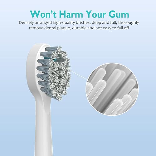 Miniatura 7 de Cabezales de cepillo de repuesto para cepillo de dientes Waterpick Sonic Fusion 2.0 con tapa, compacto, 5 unidades, color blanco, cerdas suaves