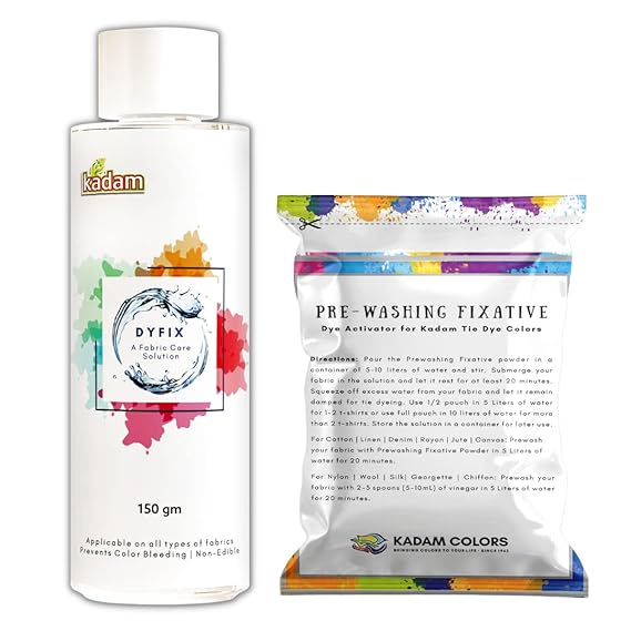 Prewashing Fixative Powder + DyFix Combo, 150g Each, Dye Activator and