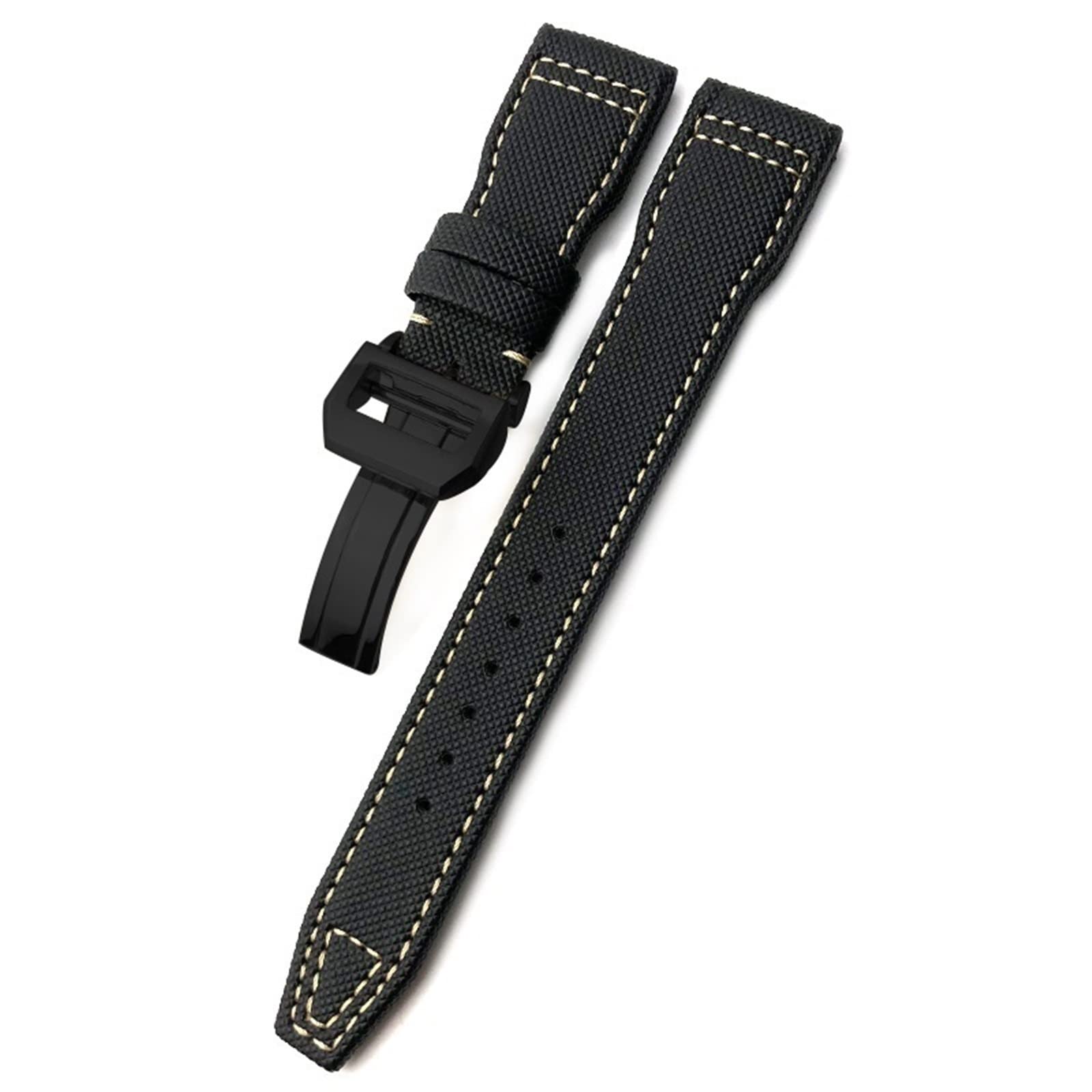 Tkany nylonowy pasek do zegarka 20 mm 21 mm 22 mm składana klamra paski do zegarków pasujące do IWC Pilot Mark Portugieser Portofino, Kolor: wielokolorowe, 20mm