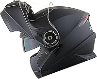 Vista 56 de 1Storm - Casco modular de cara completa para motocicleta, protector solar de doble visera: modelo Modular901, visera ahumada