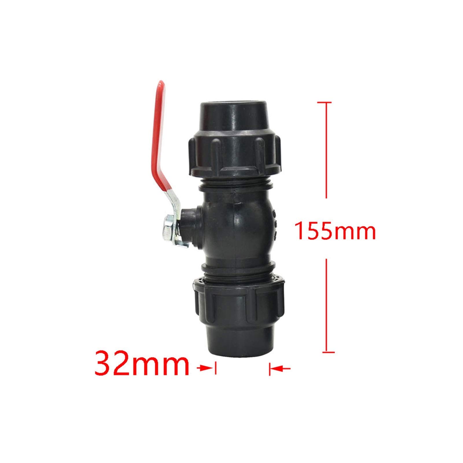 Adaptador de conector de manguera 20/25/32/40 / 50 / 63mm Tubería de agua plástica Conector rápido Válvula de bola Válvula de metal Faucet EDUCACIÓN FÍSICA Accesorios de válvulas de tubería