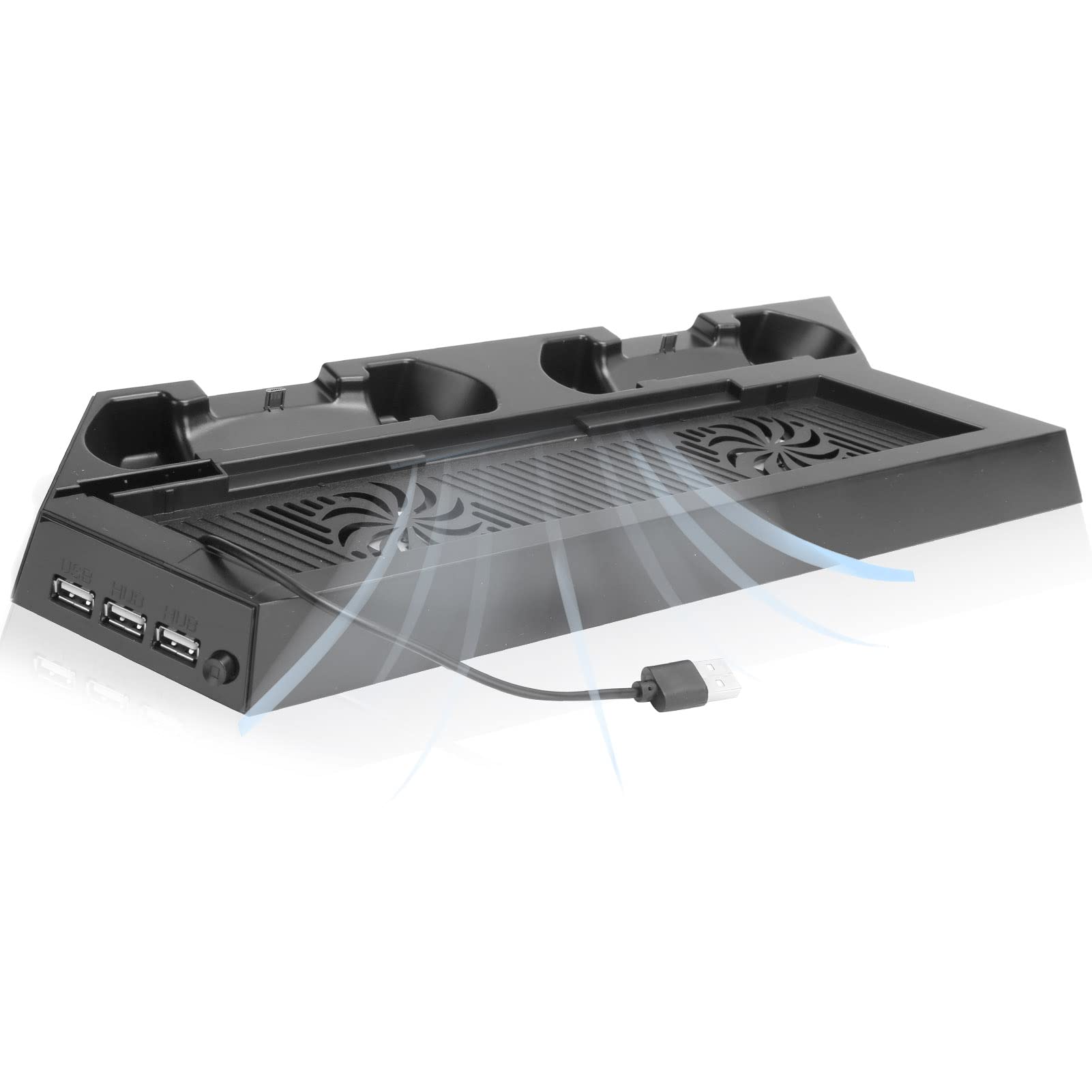 Zunate Lüfter für, SY001 Slim Cooling Fan Console Cooler, für Stand Silent Cooling Fan Station, für 4 Console und Controller/Game Console