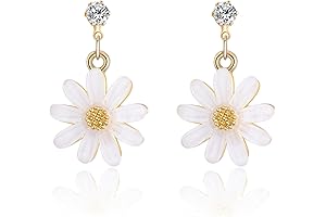 Chic and Charming Acrylic Daisy Drop Earrings