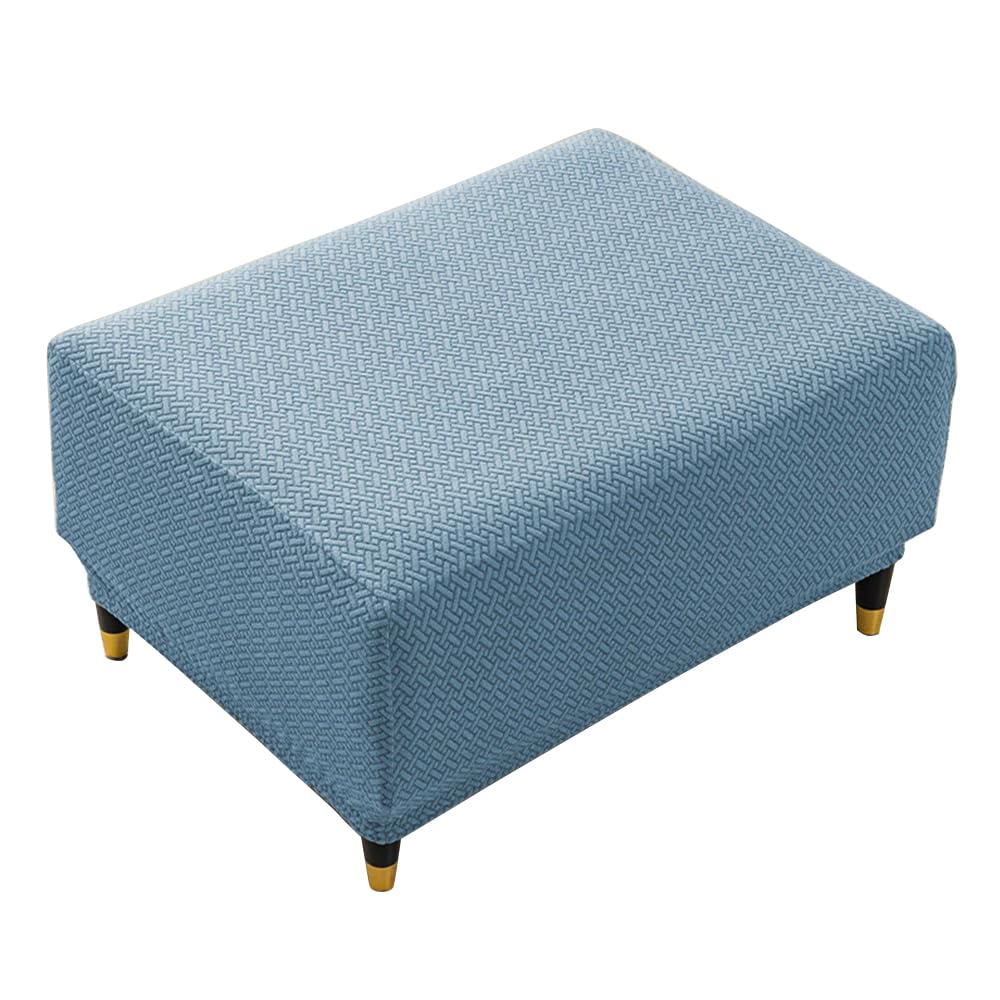 Copri Pouf Quadrato Fodera Ottomana Copri Sgabello Elasticizzato Fodera per Poggiapiedi Quadrato Blue Lake Quadrato S 33-45cm
