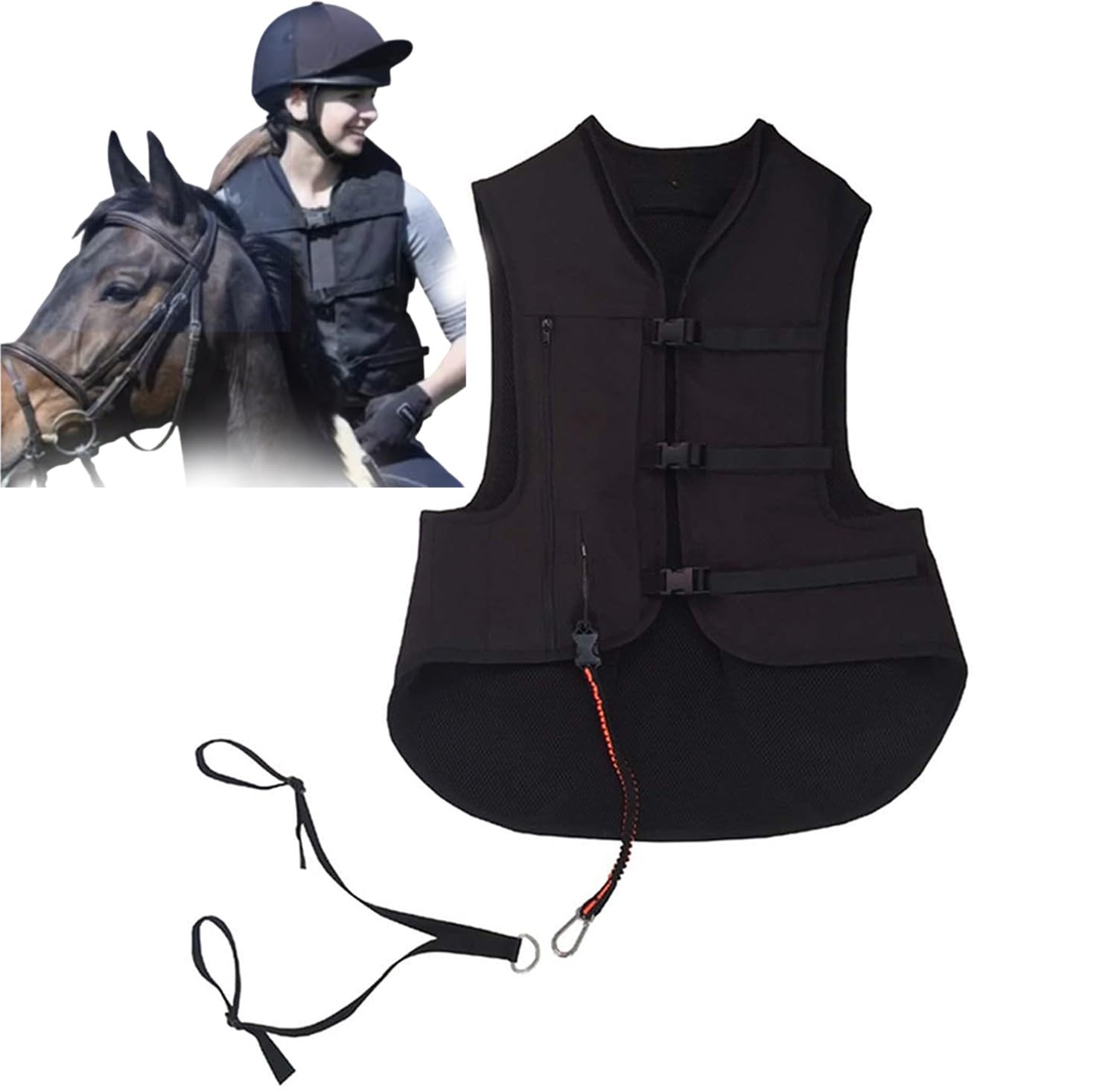 Equestrian Riding Airbag Gilet gonflable anti-chute pour moto et sports tout-terrain