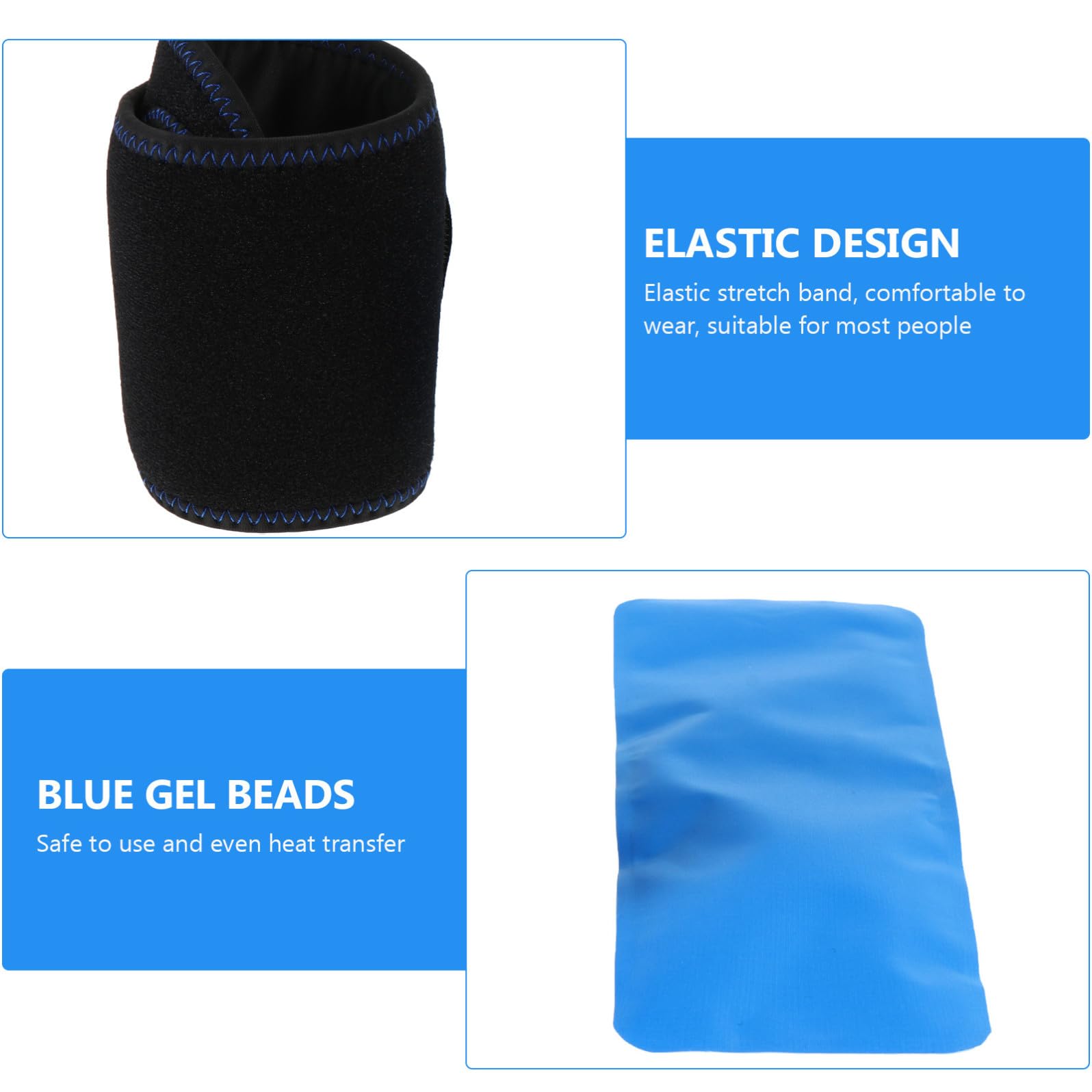 Borsa in Nylon Composito Gel Riutilizzabile 2 con Fascia Versatile per Polsi e Piedi per Infortuni Sportivi