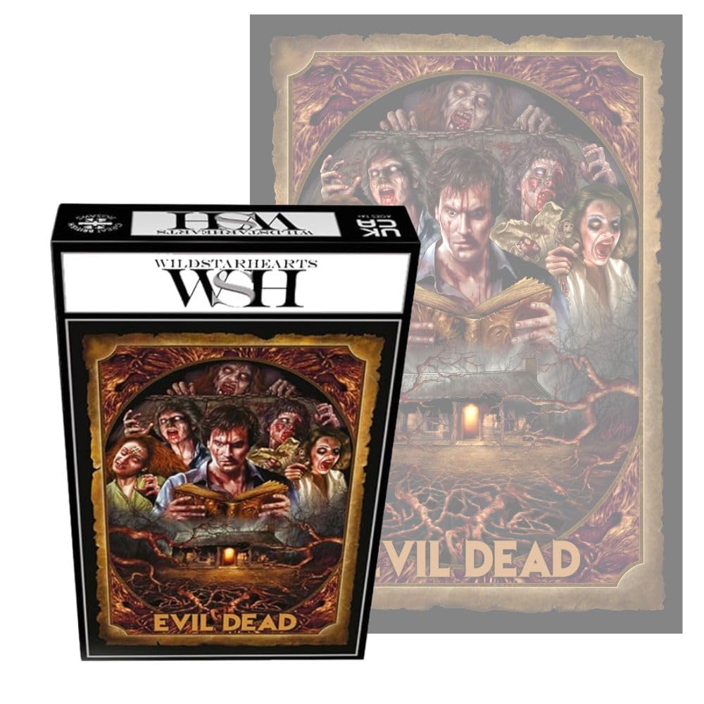 Evil Dead 1000 Piece Jigsaw Puzzle - Evil Dead Necronomicon - Classic Gothic Horror Movie Jigsaw; Eco Friendly Puzzle Gift for Adults & Families