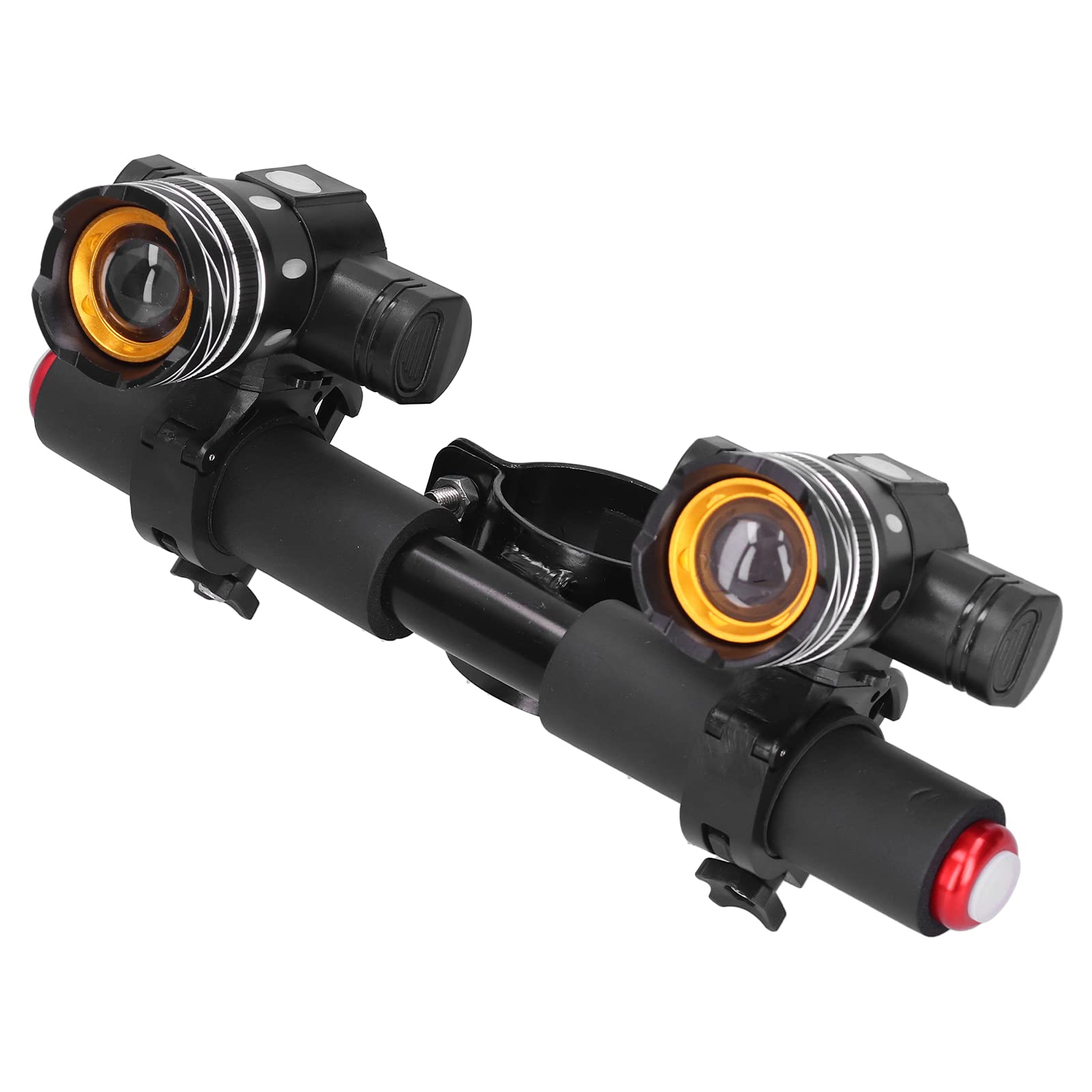 Aoutecen Scooter Handlebar Headlights, USB Rechargeable Bike Lights Electric Scooter Third Gear Bike Light Kit for Scooter Bulb Holder