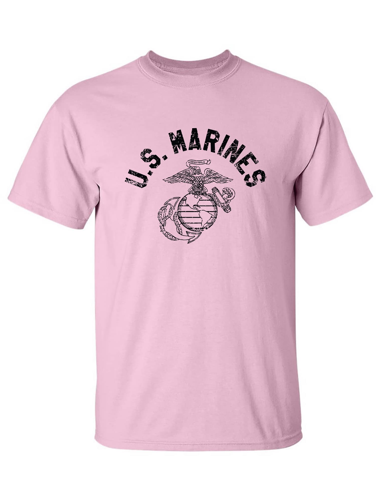 U.S. Marines Vintage Arch Black Ink Adult Short Sleeve T-Shirt