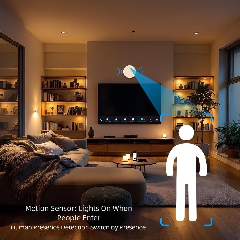 Capteur de présence humaine, pour tuya WiFi 24 GHz onde millimétrique pour détection de mouvement Zigbee pour interrupteur domestique intelligent (pour ZB)