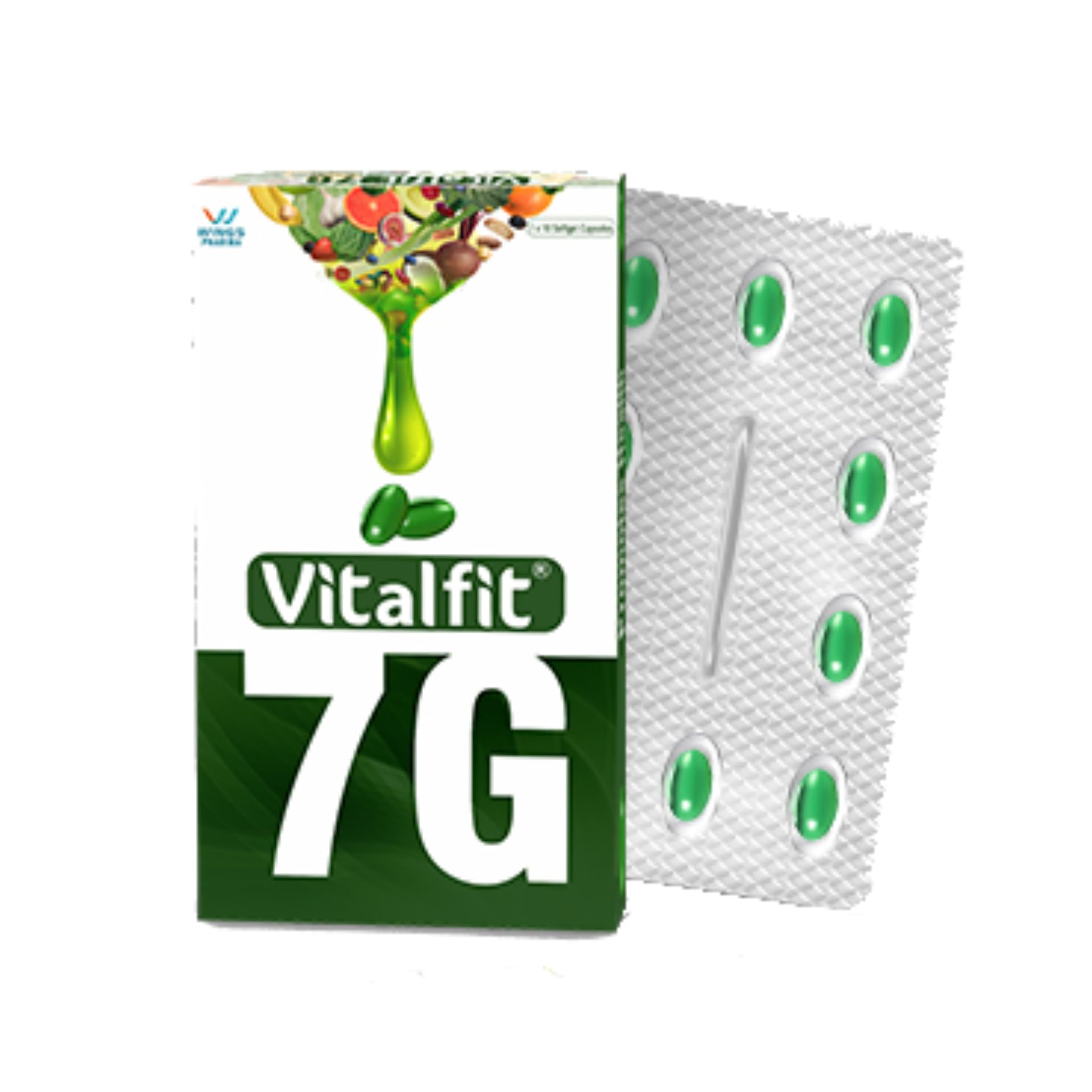 Vitalfit 7G Daily Multivitamin & Multimineral Softgel | Ginkgo Biloba, Ginseng, Ginger, Green Tea, Grape Seed, Green Coffee, Garlic Extract | Antioxidant, Anti-Stress, Immunity & Energy Booster-image-8