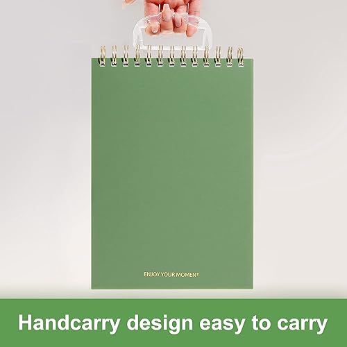 Miniatura 5 de Yoment Top - Cuadernos de espiral de papel en blanco, de 6 x 8.5 pulgadas, cuaderno de bocetos en espiral, 160 páginas en blanco, zurdos, cuadernos