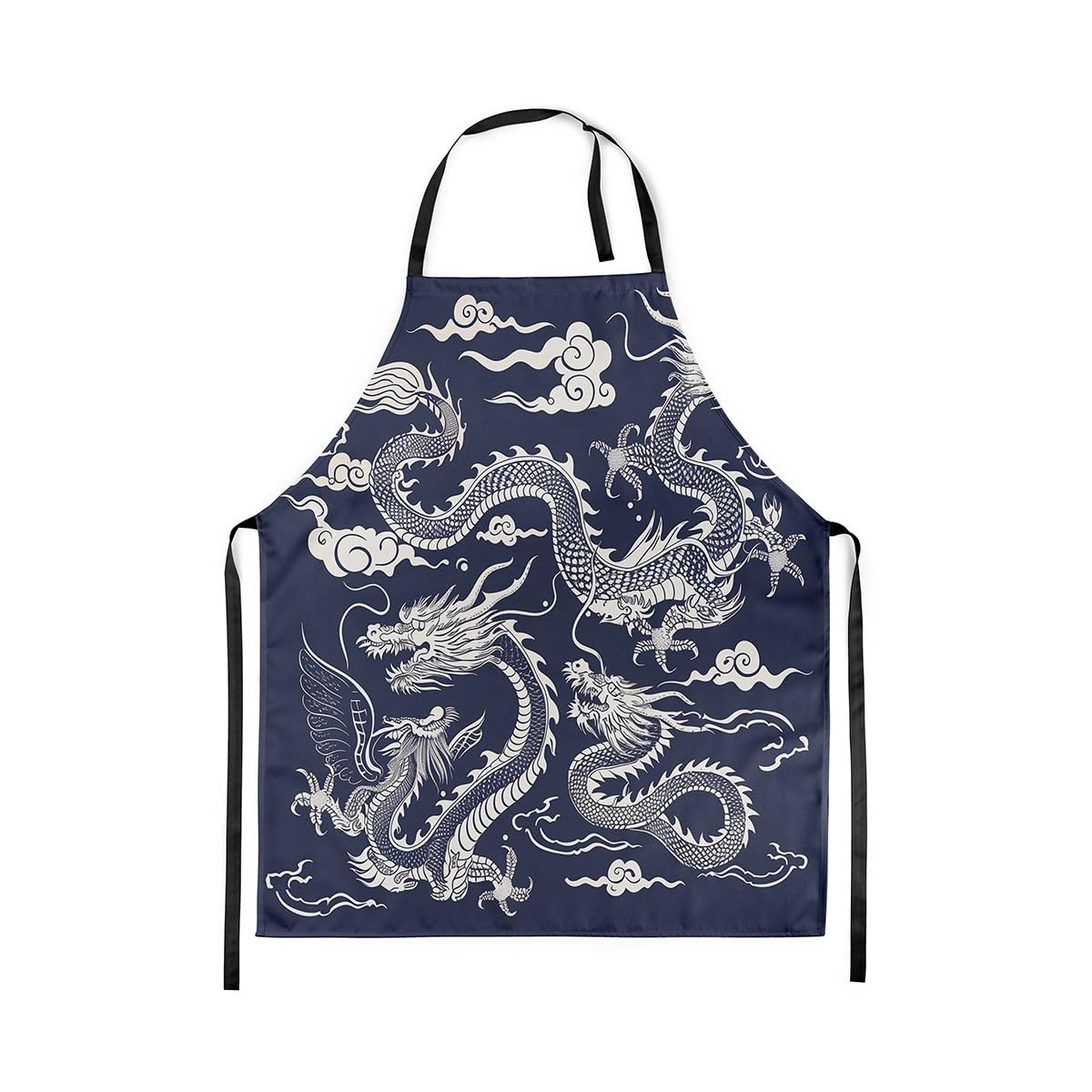 Feelyou Delantal impermeable de dragón de 66 x 78,7 cm, con impresión 3D, para hombres, juego de vida silvestre, delantal de cocinero, delantal de barbacoa, delantal de pintura