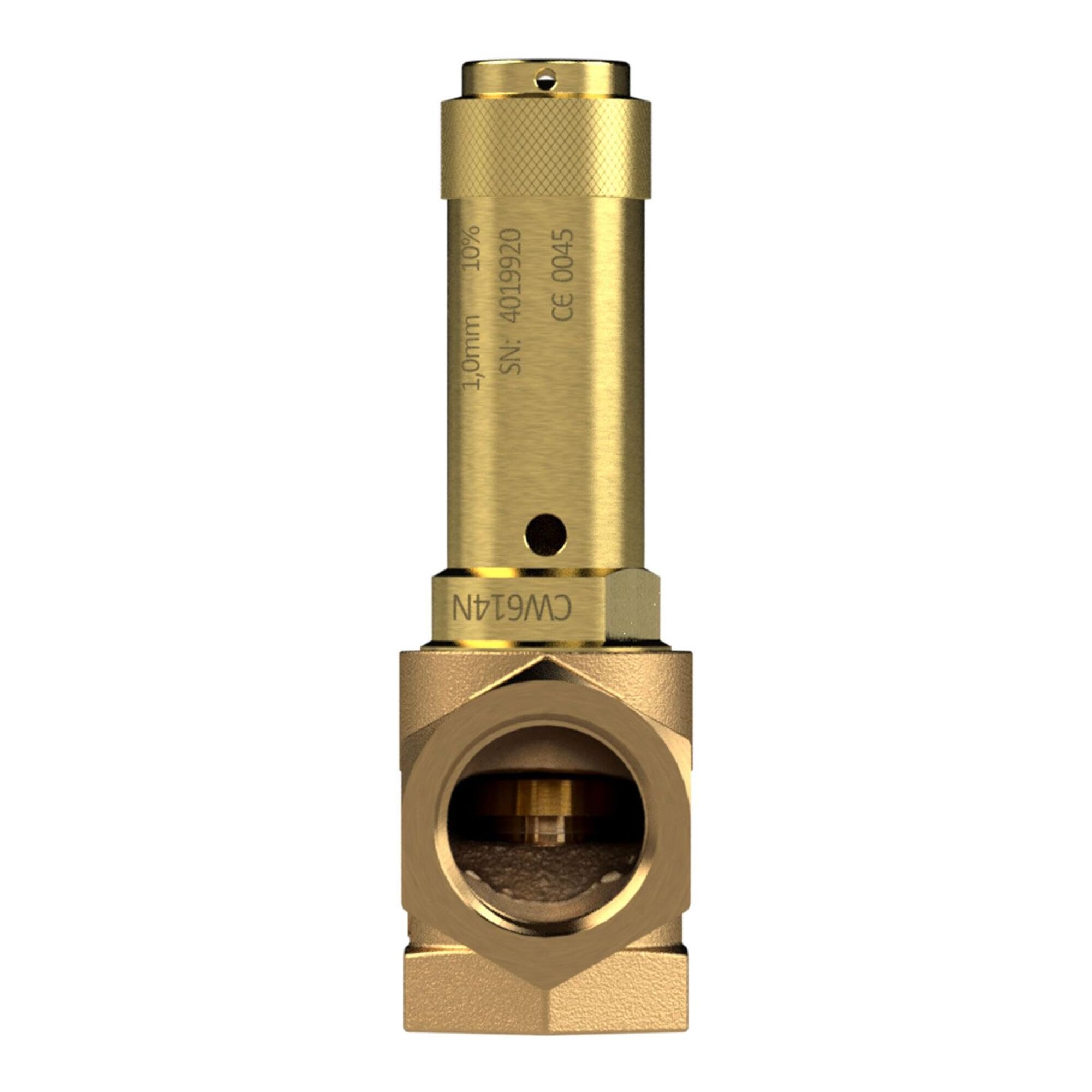 RIEGLER 105609-221.06-1,0 Eck-Sicherheitsventil, Flüssigkeiten, G 1 1/4 Ansprechdruck 1 bar, 1Stk
