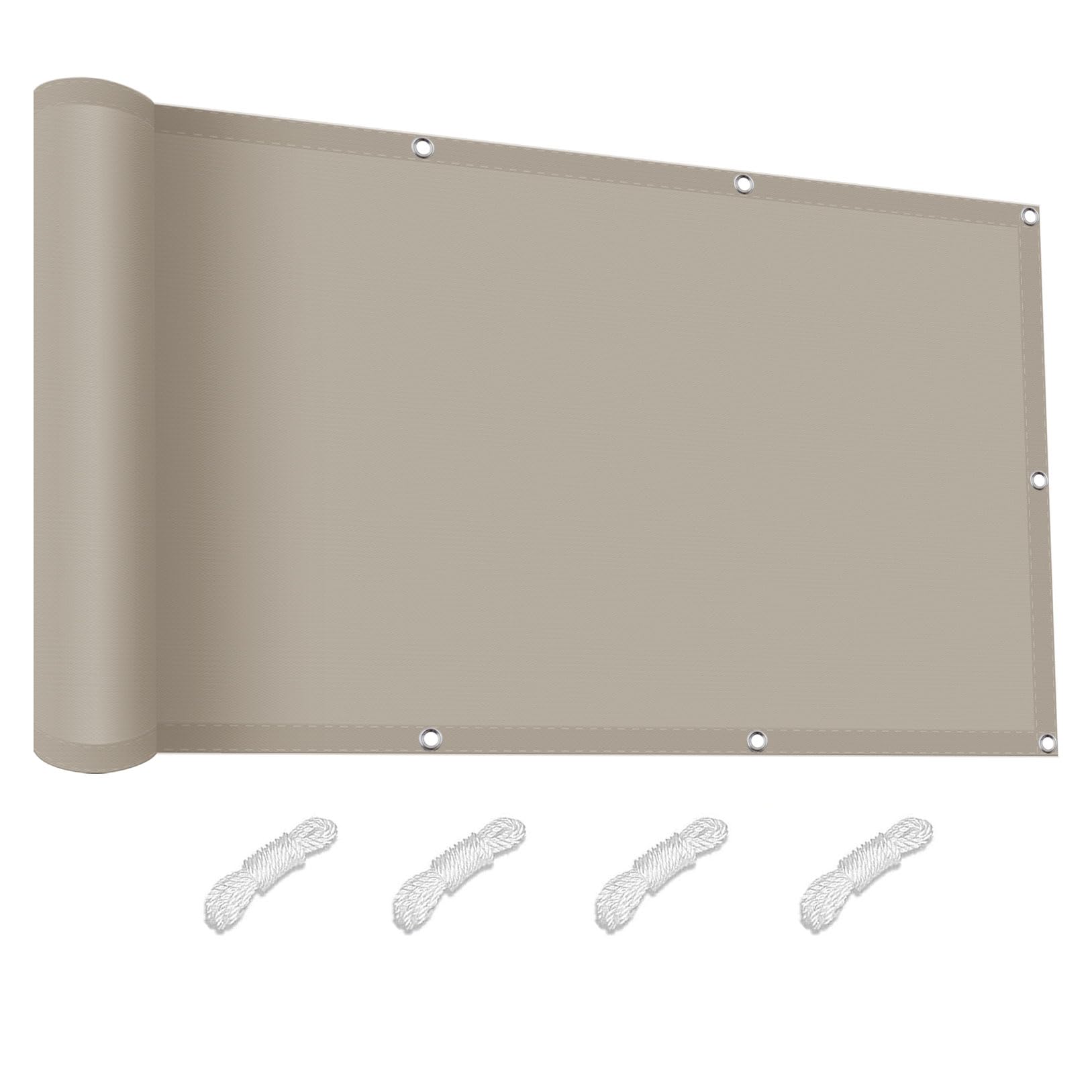 Voile d'ombrage 240 x 240 cm Imperméable Protection UV 98% Rectangulaire Toile Ombrage Exterieur avec Œillets et Corde, sans Perçage pour Serre, Patio, Pergola, Jardin, Taupe