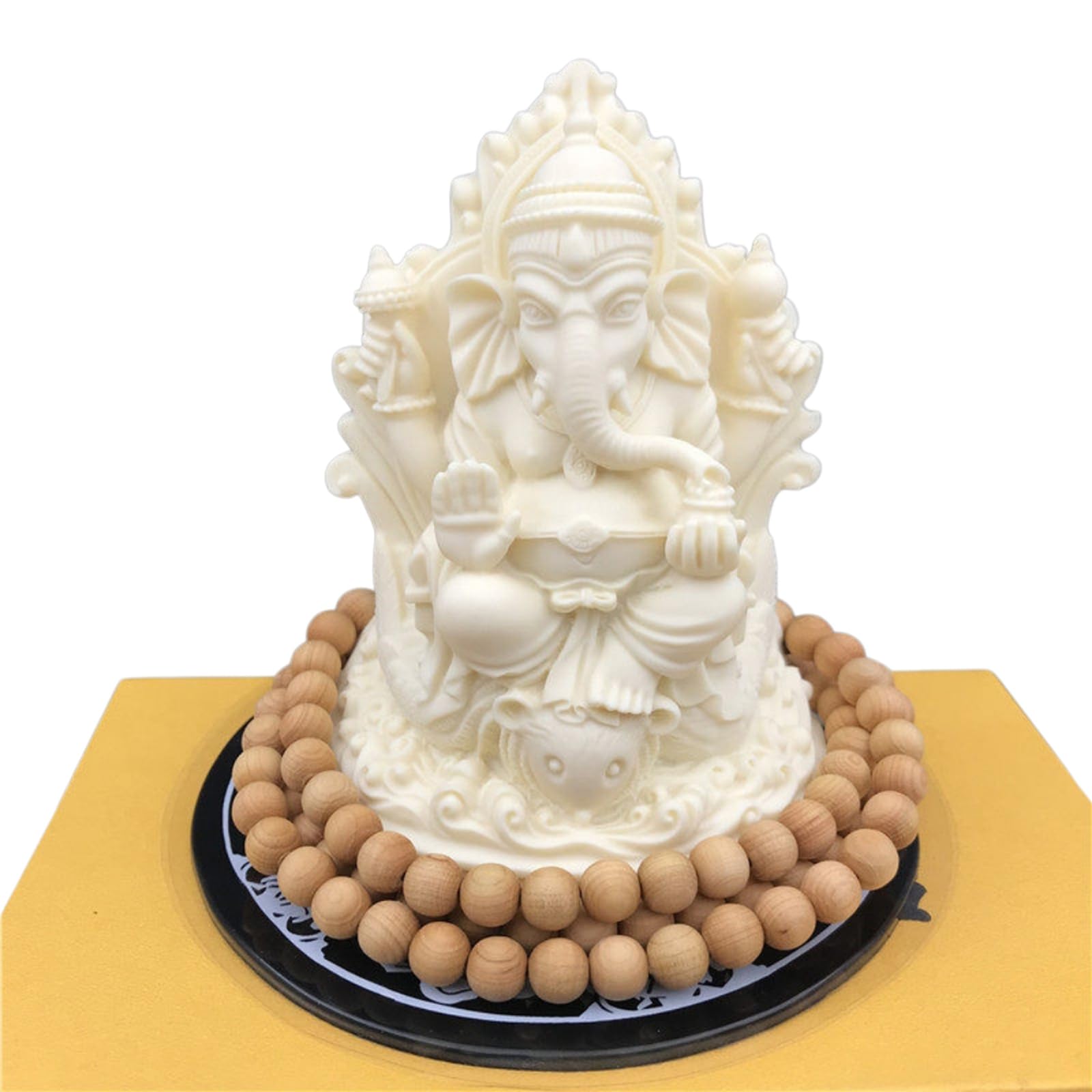 YXCQHZM Ganesh Buddha Figurine Elephant God Statue Handmade Gift Decoration Ornaments for Home, Garden, Car (F)