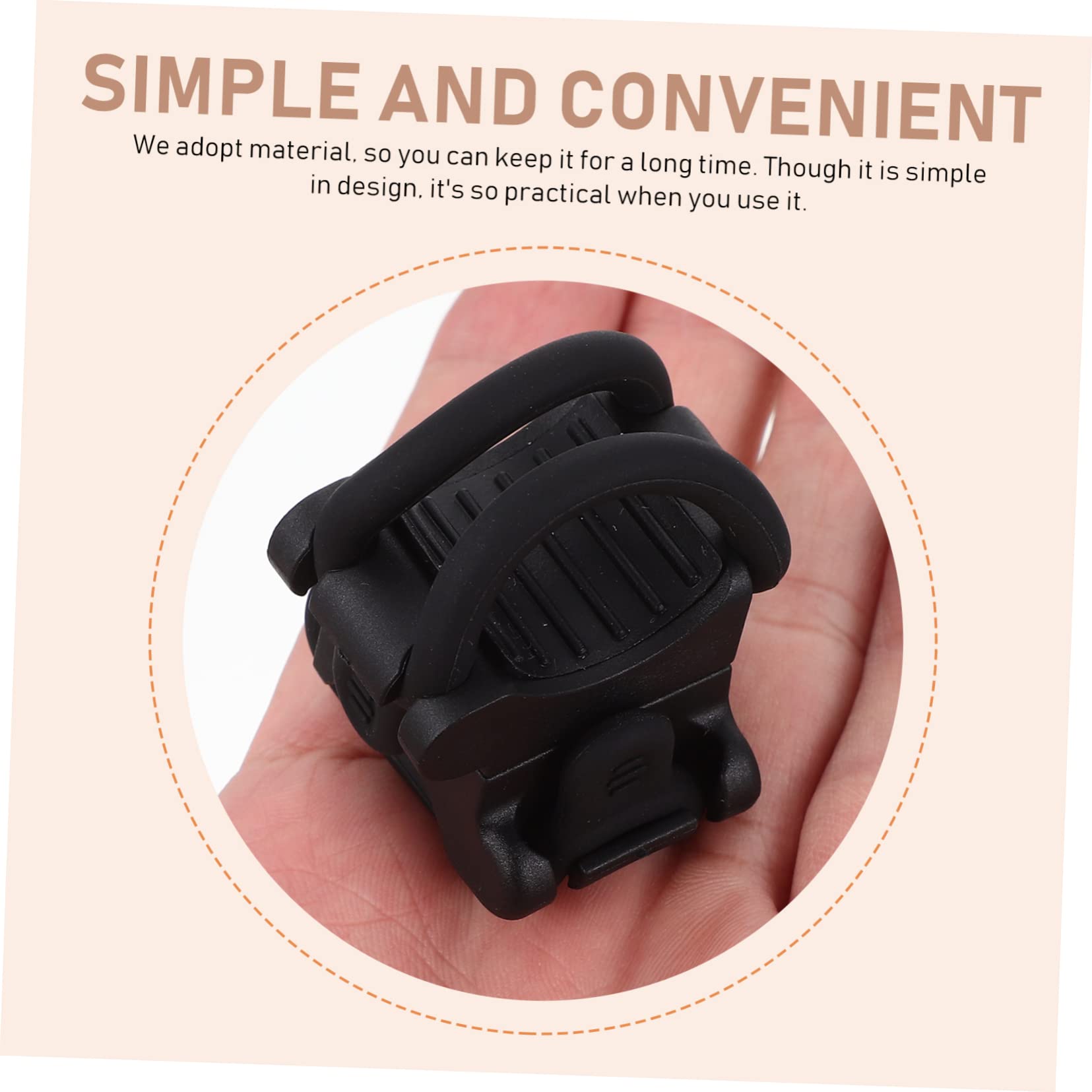 Abaodam 4 Sets Rotatable Plastic Flashlight Holder Clip for Mountain Bike Sturdy Design Compatible with Bikes for Night Riding Safety and Convenience