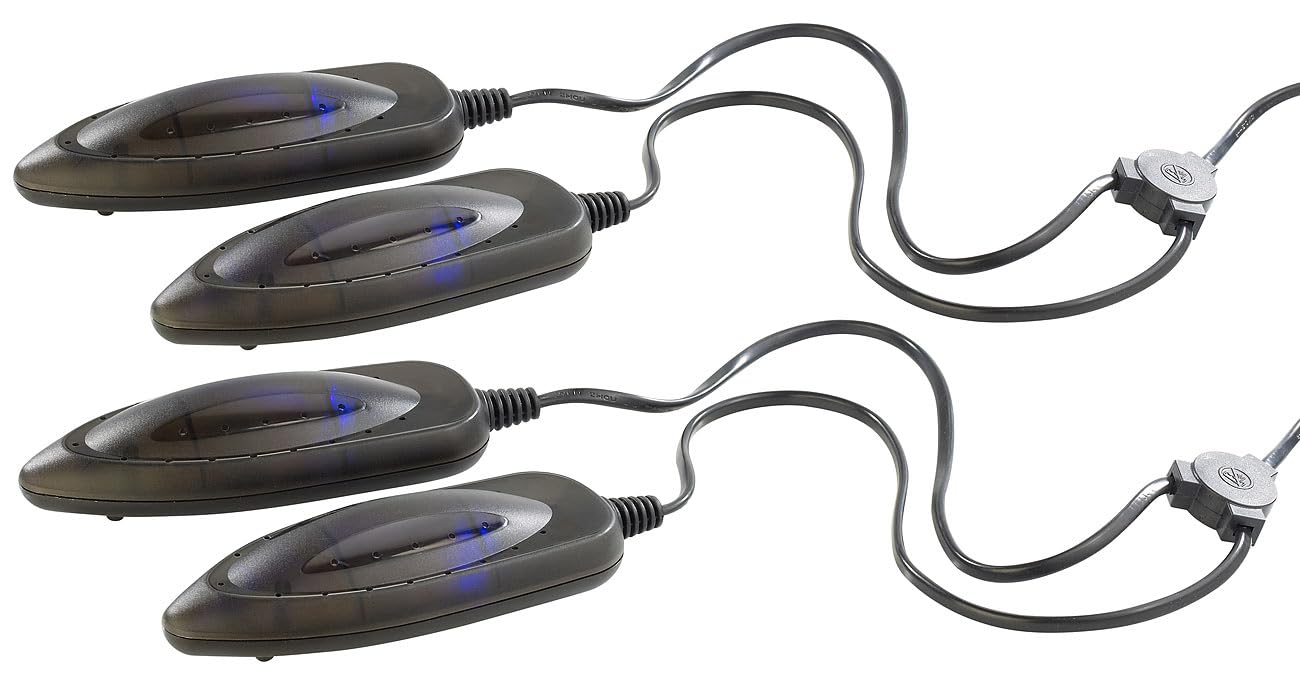 Infactory scaldapiedi: Set da 2 Asciugatore di Scarpe Elettrico, Luce UV (Riscaldamento delle Scarpe, asciuga, Piede)