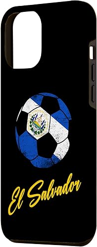 Miniatura 2 de iPhone 12 Pro Max El Salvador, Balón de Fútbol de El Salvador, Bandera de El Salvador. Funda