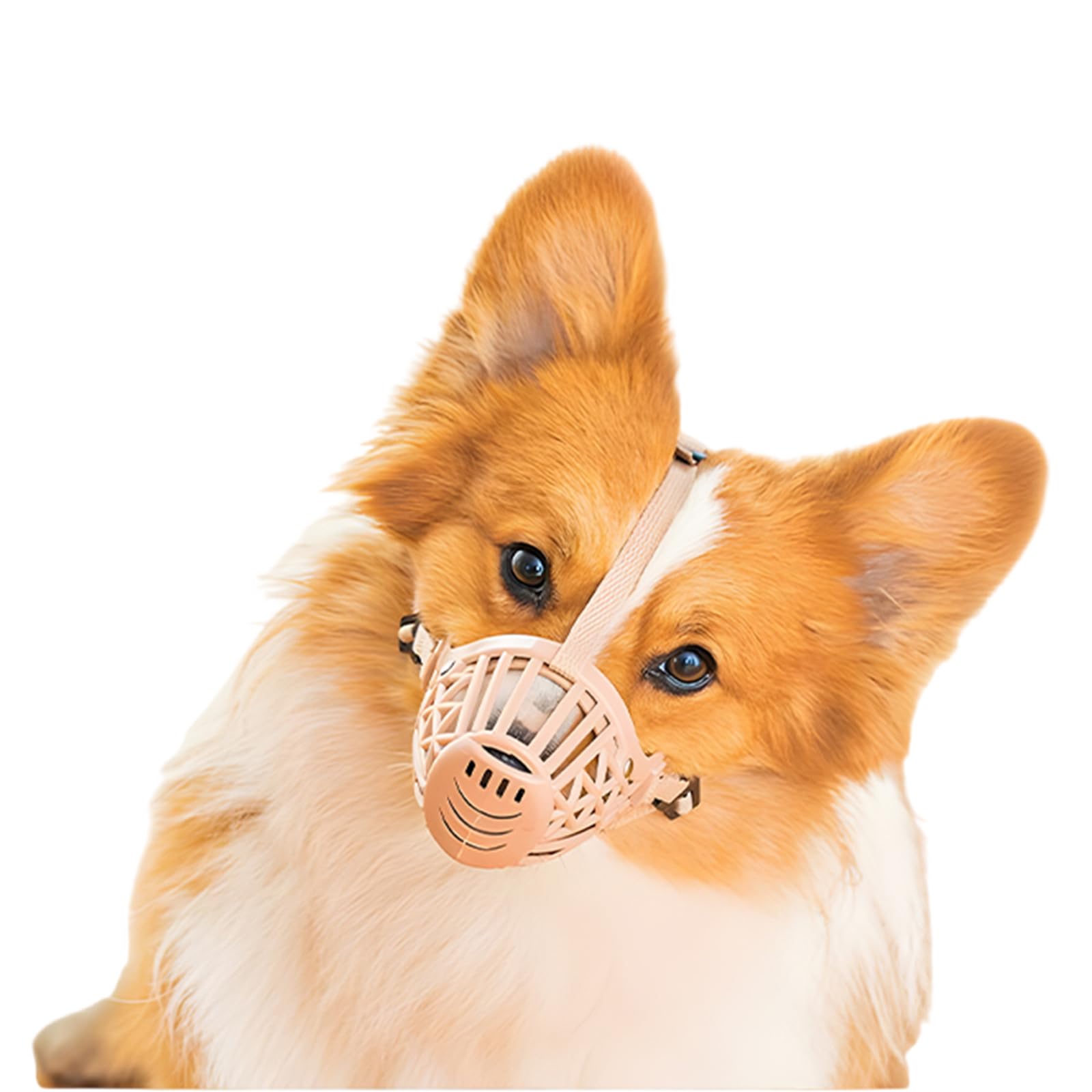 Bozal Suave for Perros, bozal de Malla Suave for Perros, Malla, Ajustable, bozales de Cesta Suave, cómodos, Transpirables, Ajuste rápido,Bozal para Perro(No. 2)