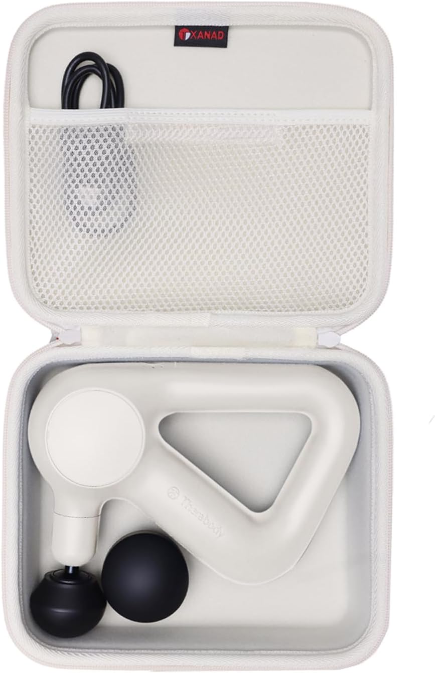 XANAD Massage Gun Case Compatible with TheraGun Relief Handheld Percussion Massage Gun,Massage Neck/Back/Leg/Shoulder,Cream-Inside: 8.3″x6.9″x2.4″ XANAD Massage Gun Case Compatible with TheraGun Relief Handheld Percussion Massage Gun,Massage Neck/Back/Leg/Shoulder,Cream-Inside: 8.3″x6.9″x2.4″