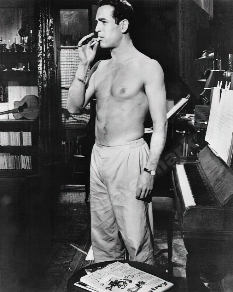 Amazon.com: Paul Newman beefcake bare chested pose smoking cigarette  Photograph