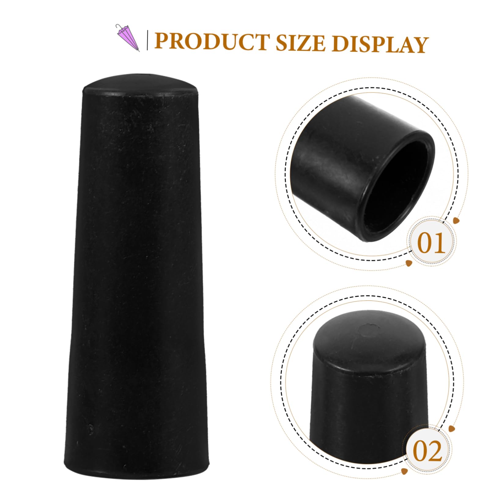 Veemoon 2pcs Plastic Umbrella Tip Covers Replacement Umbrella Tops Cover for Rain Umbrellas Easy Install Repair Accessories