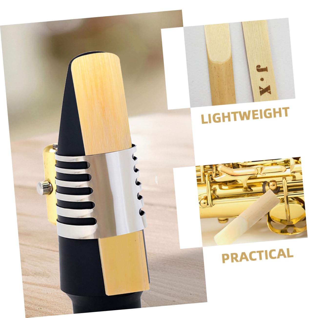 Abaodam 10pcs Alto Saxophone Reeds Lightweight Replacement Reeds for Saxophone Easy to Install Musical Instrument Accessories for Performances and Practice Sessions