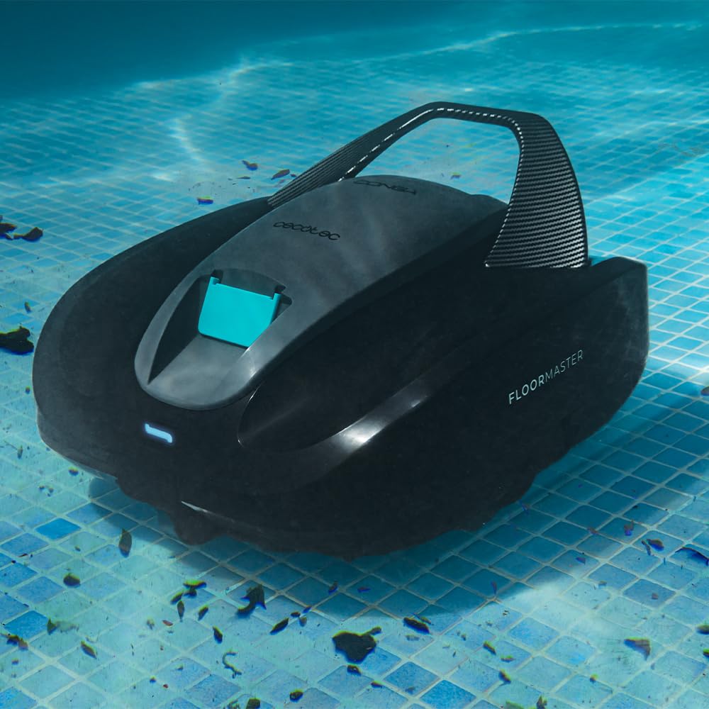 Cecotec Conga Pooldroid 2000 FloorMaster M. powierzchnia 80 m², maks. głębokość 2,5 m, czas pracy 100 min, filtr o wysokiej wydajności 100 μm, 2,5 l, automatyczne czyszczenie podłogi