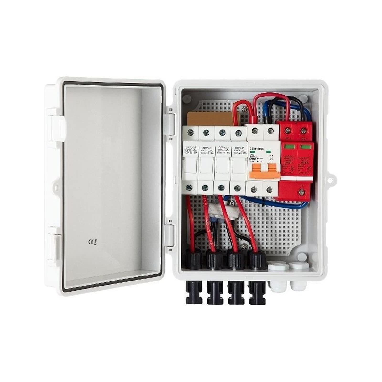 PV Combiner Box 4 ciąg 6 ciągów IP65 wodoodporna ochrona odgromowa przerywacz do systemu paneli słonecznych On/Off Grid(4 String)