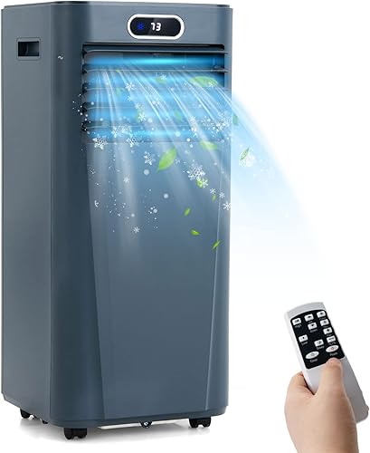 PETSITE Aire acondicionado portátil unidad de refrigeración de CA 3 en 1 deshumidificación función de ventilador y enfriador de aire control remoto