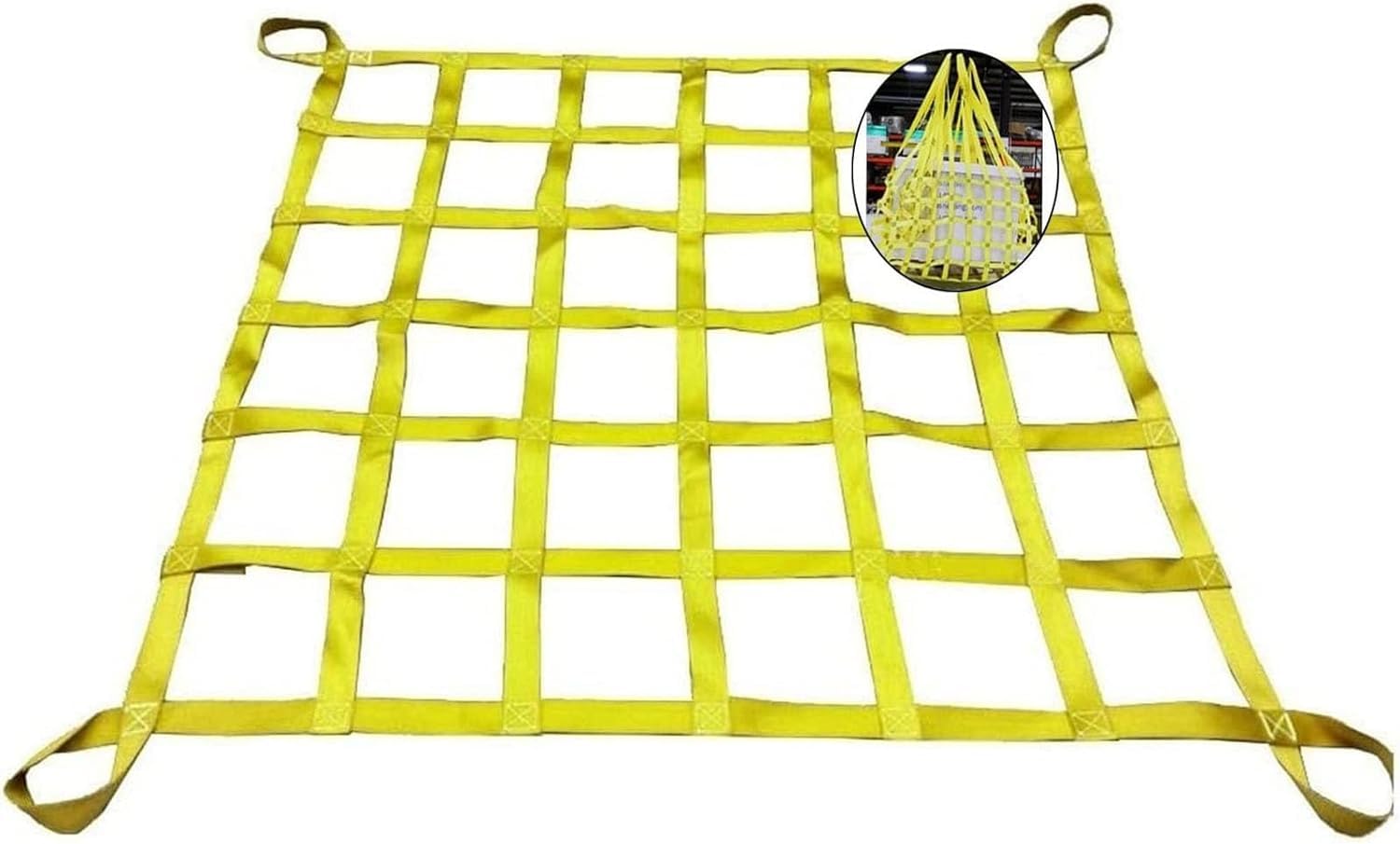 LXXW Cargo Lifting Nets Polyester Lifting Net - Lifting Net - Cargo Sling Net - Loading and Unloadng Heavy Objects, Load 0.3-4Ton for Loading and Unloading Cargo (Size : 4 X 4M/Mesh 20cm/Load 2t)