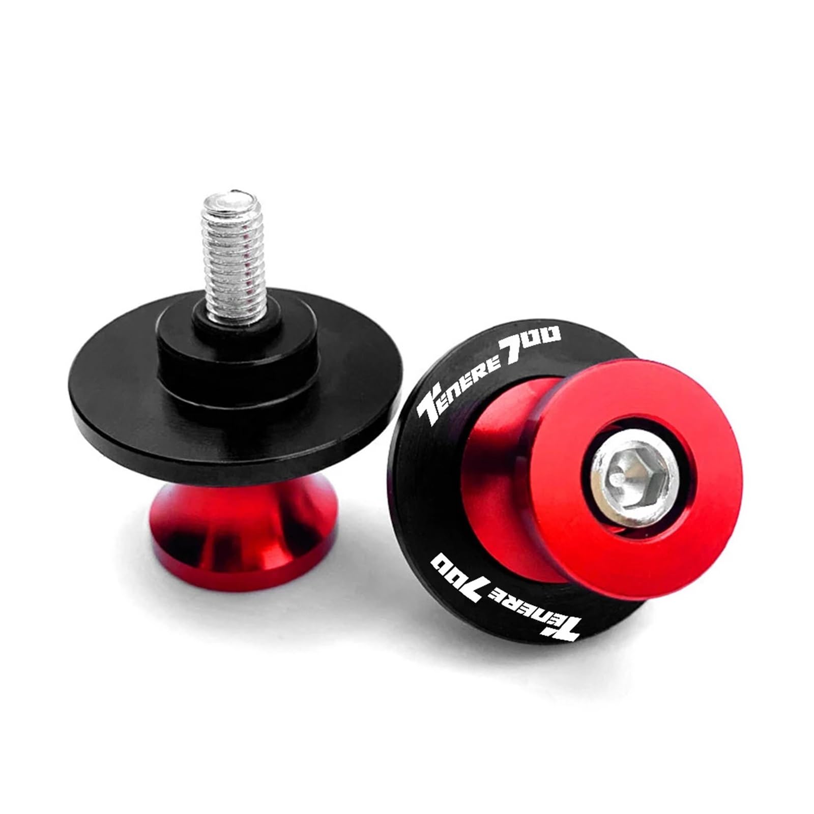 Fsjgbnhokvn Red Motorcycle Paddock Stand Spool Sliders For Tenere700 Xtz690 2019-2023 Motorcycle Accessories 6Mm Swingarm Spool Slider Stand Screws(Red)