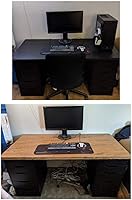 Vista 6 de EeeComing Papel de contacto de madera envejecida marrón y papel tapiz de madera envejecida marrón