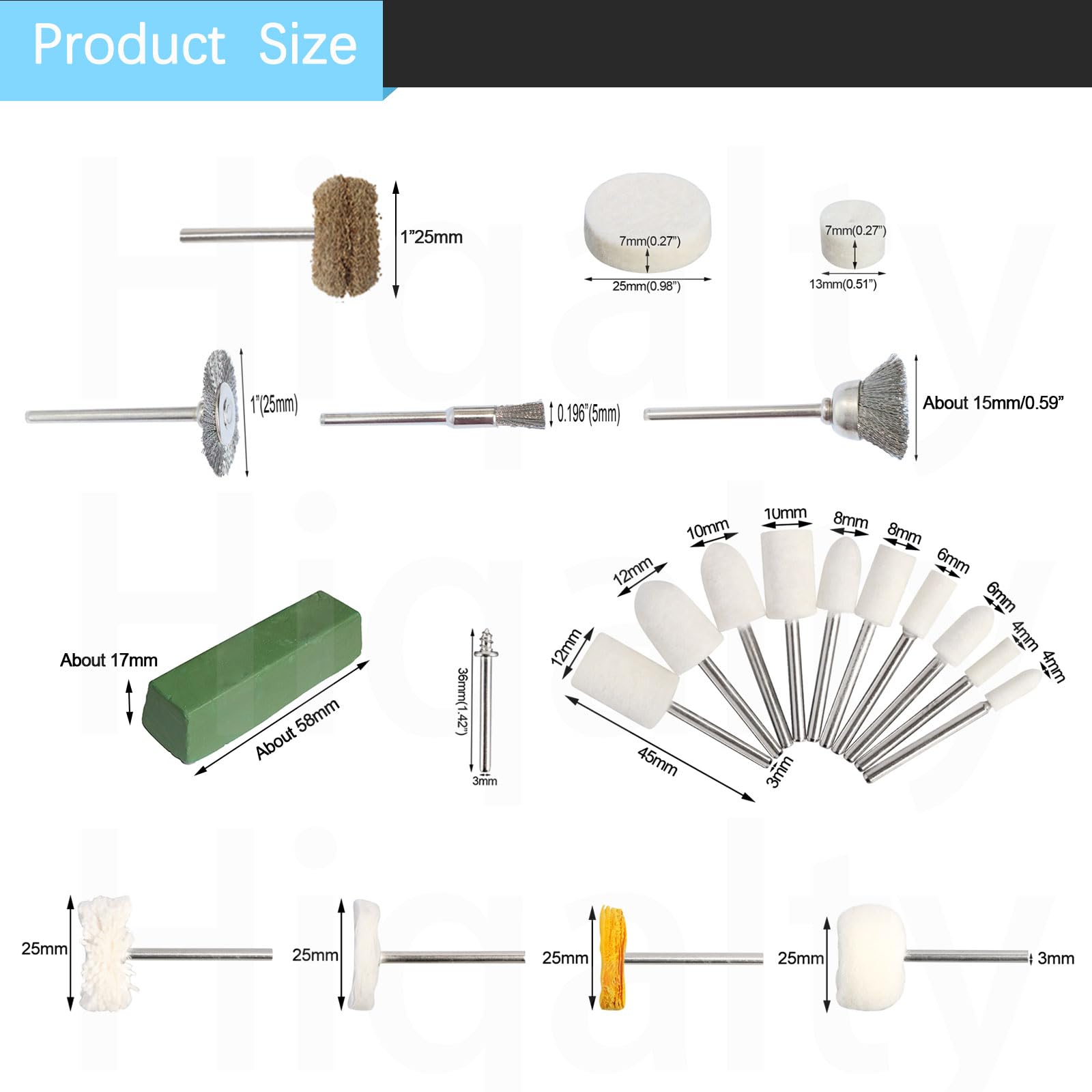 Dremel Polishing Wheels - 150 Piece Kit -5