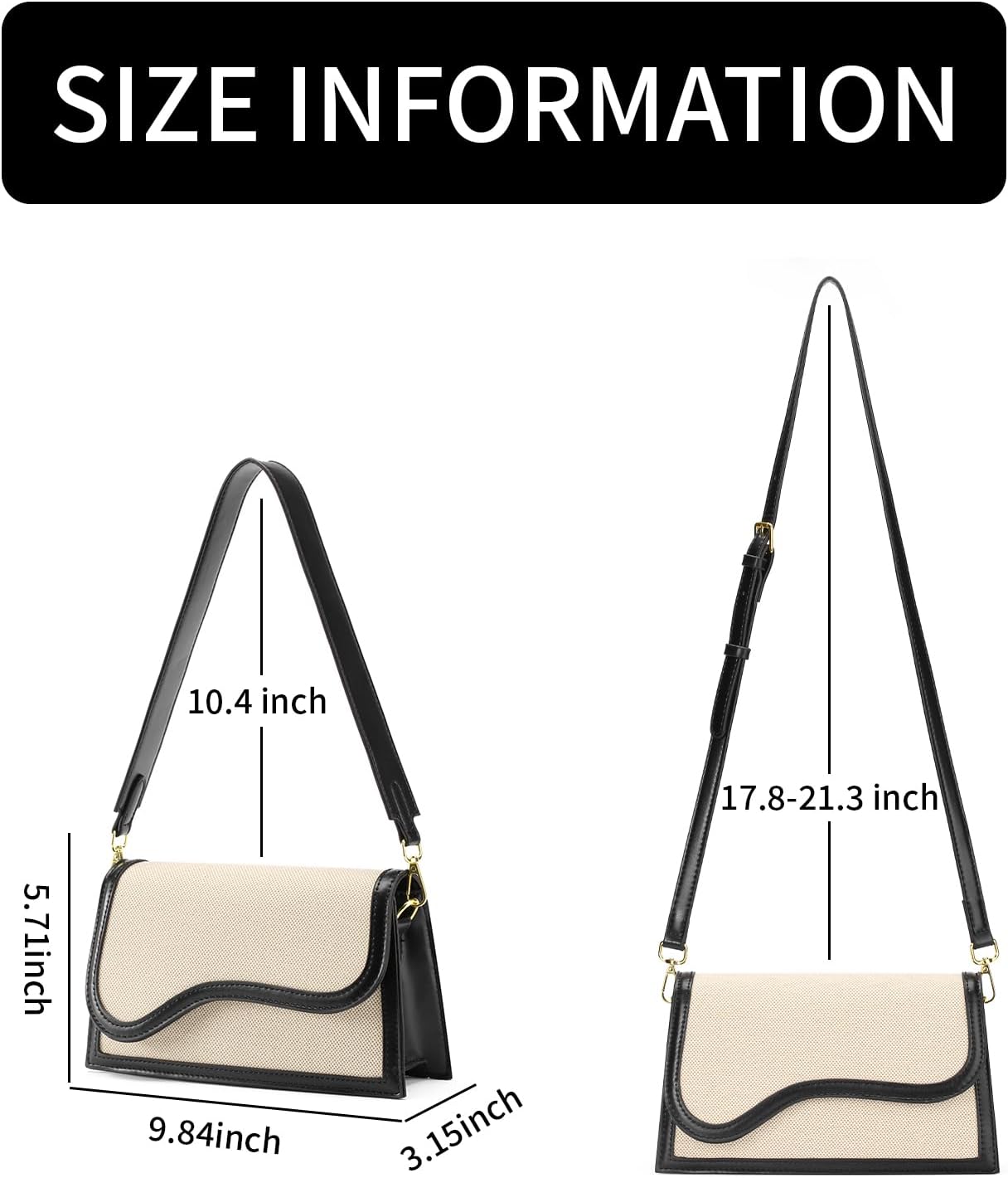 GOIACII Shoulder Bag for Women Small Underarm Ladies Purses Crossbody Handbag - Image 5