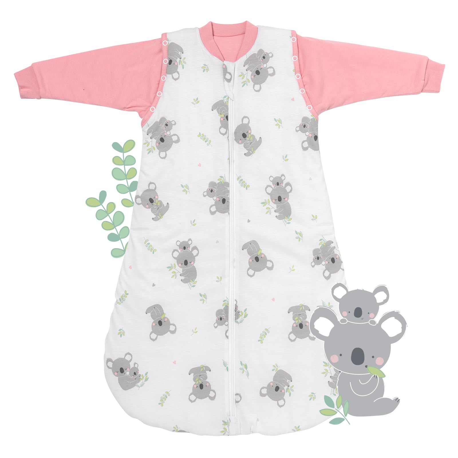 Slumbersac Saco de dormir bebe para todo el año Oeko-Tex| Saco de dormir niños 2.5 Tog con mangas largas