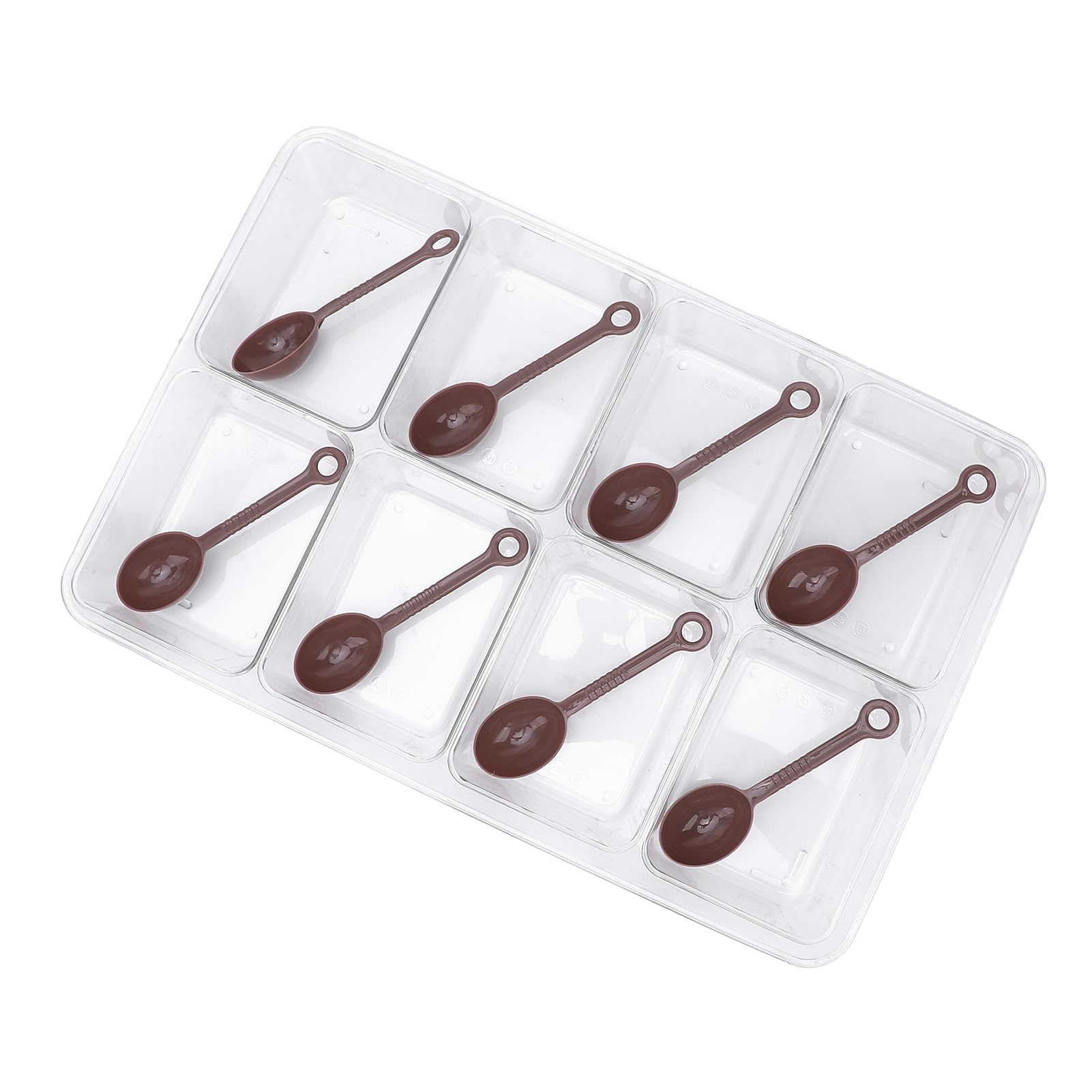 Cryfokt Organizator Przypraw, 8 Pojemników Segura Anty -slip Taca Owocowa z 8 łyżkami do Baru (Plastikowy)