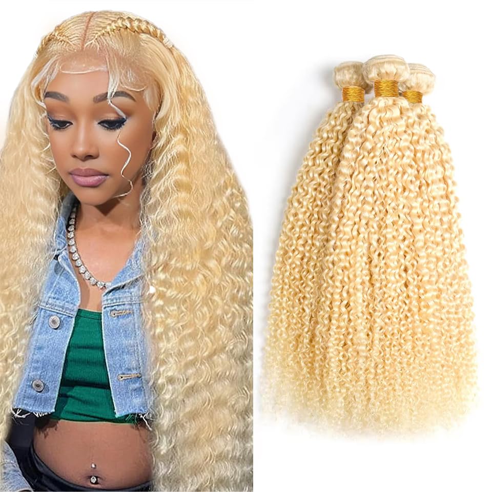 28 30 32 Inch 613 Bundles Human Hair Honey Blonde...