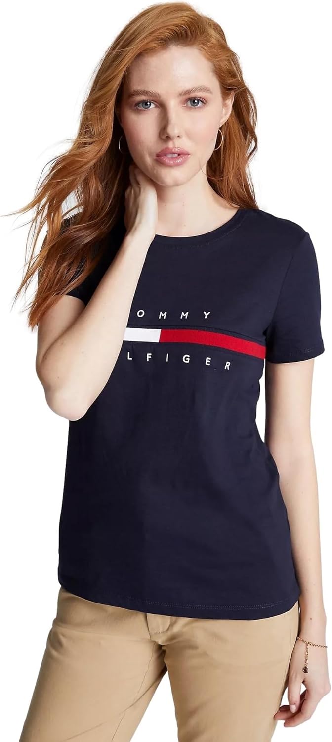 Tommy Hilfiger Womens Short Sleeve Logo T-Shirt