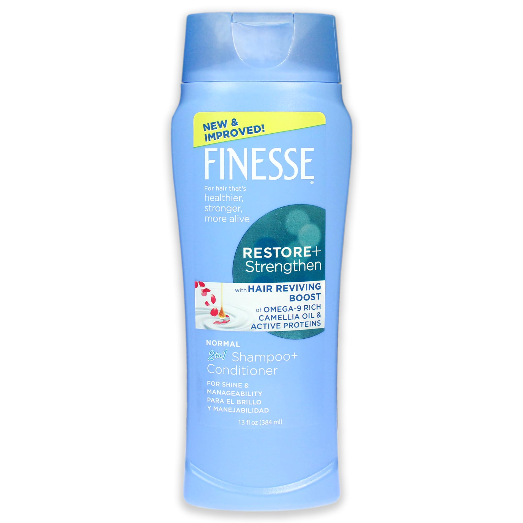 FINESSE Self Adjusting 2 in 1 Texture Enhancing Shampoo and Unisex Conditioner, 13 Ounce (I0025928)
