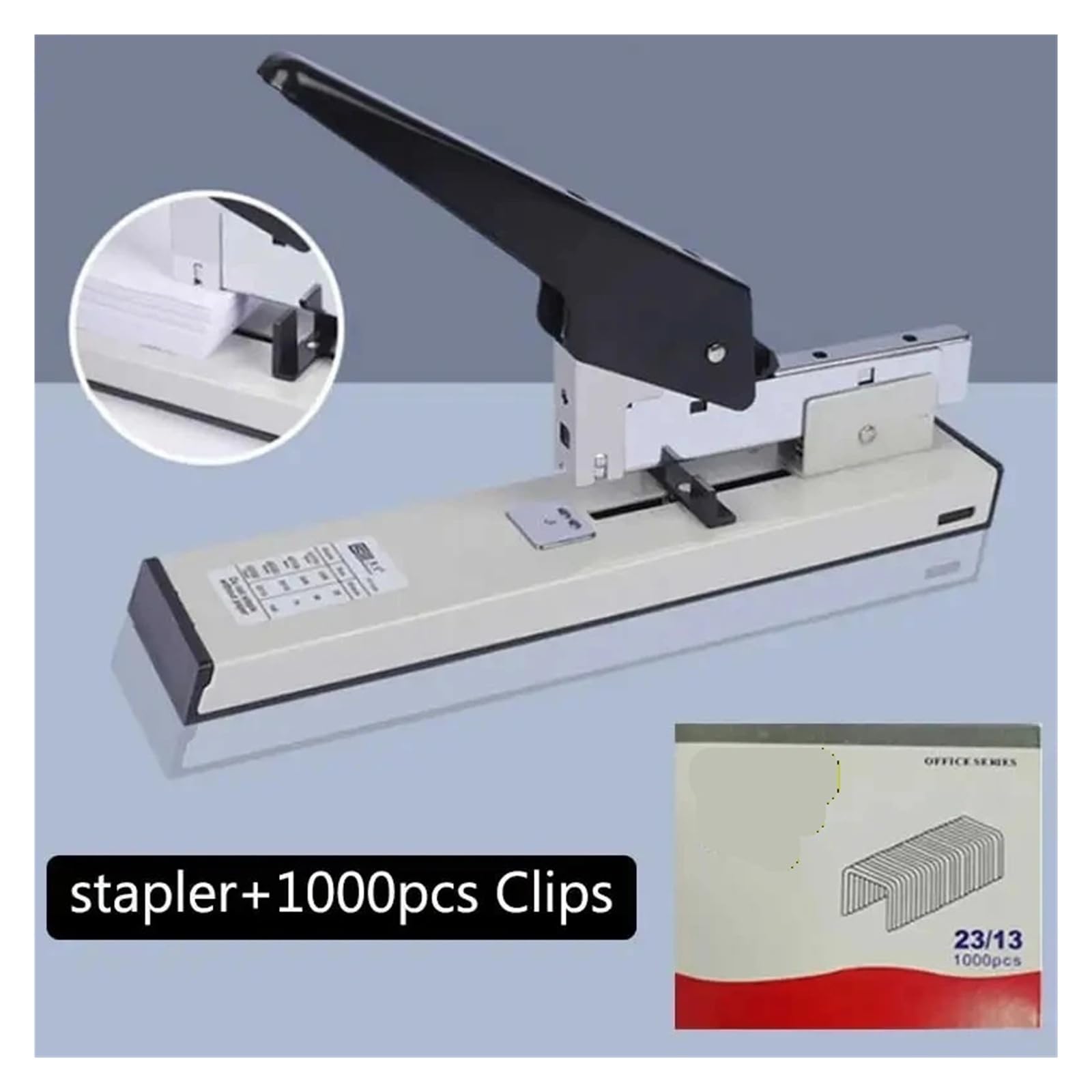 Cucitrice meccanica di grande capacità Graffette manuali for fogli carta Rilegatura con chiodi da 1000 pezzi 23/13 23/6