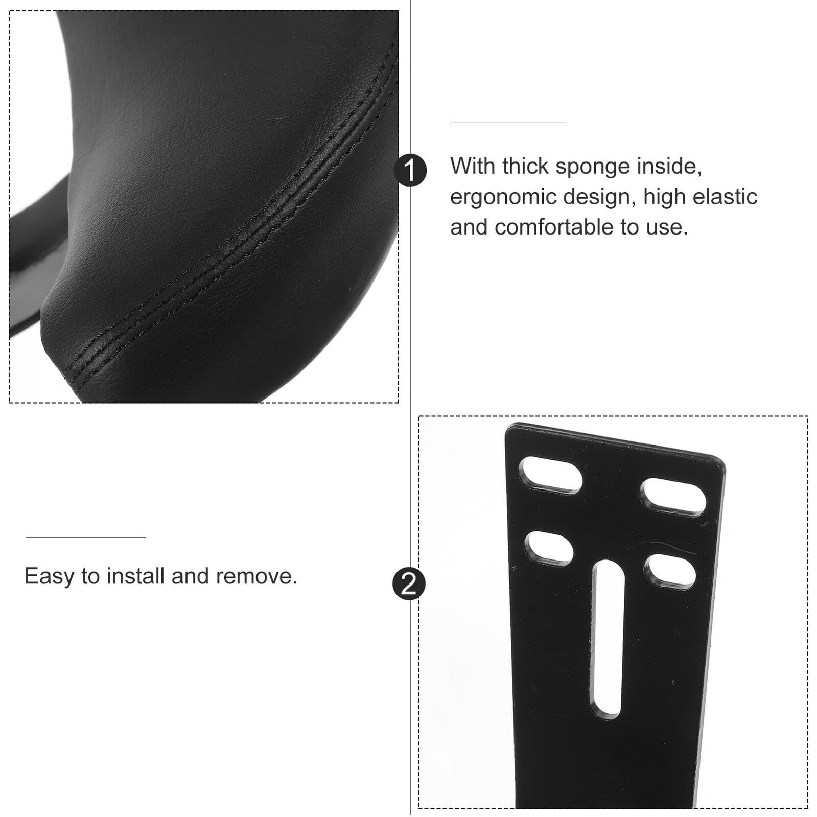 Mikinona Schienale per Bicicletta Elettrica con Cuscino Imbottito Ergonomico Supporto Schiena Allargato per Comfort e Riduzione Affaticamento Facile Installazione per E-bike e Bike