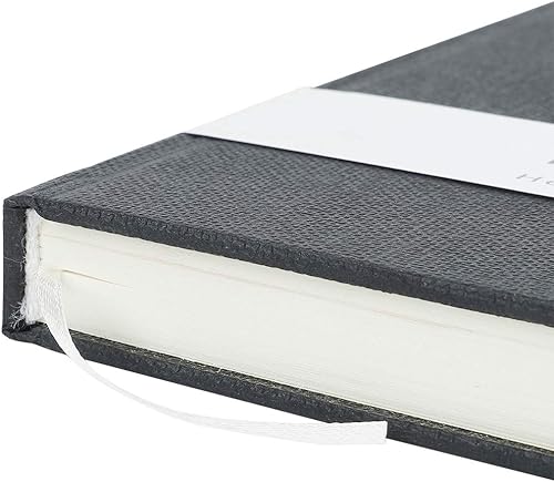 TOP-Pindu Cuaderno A5, cuaderno clásico grueso, tapa dura grande, 296pp, 80gsm, 8.4 x 5.7 pulgadas (negro)