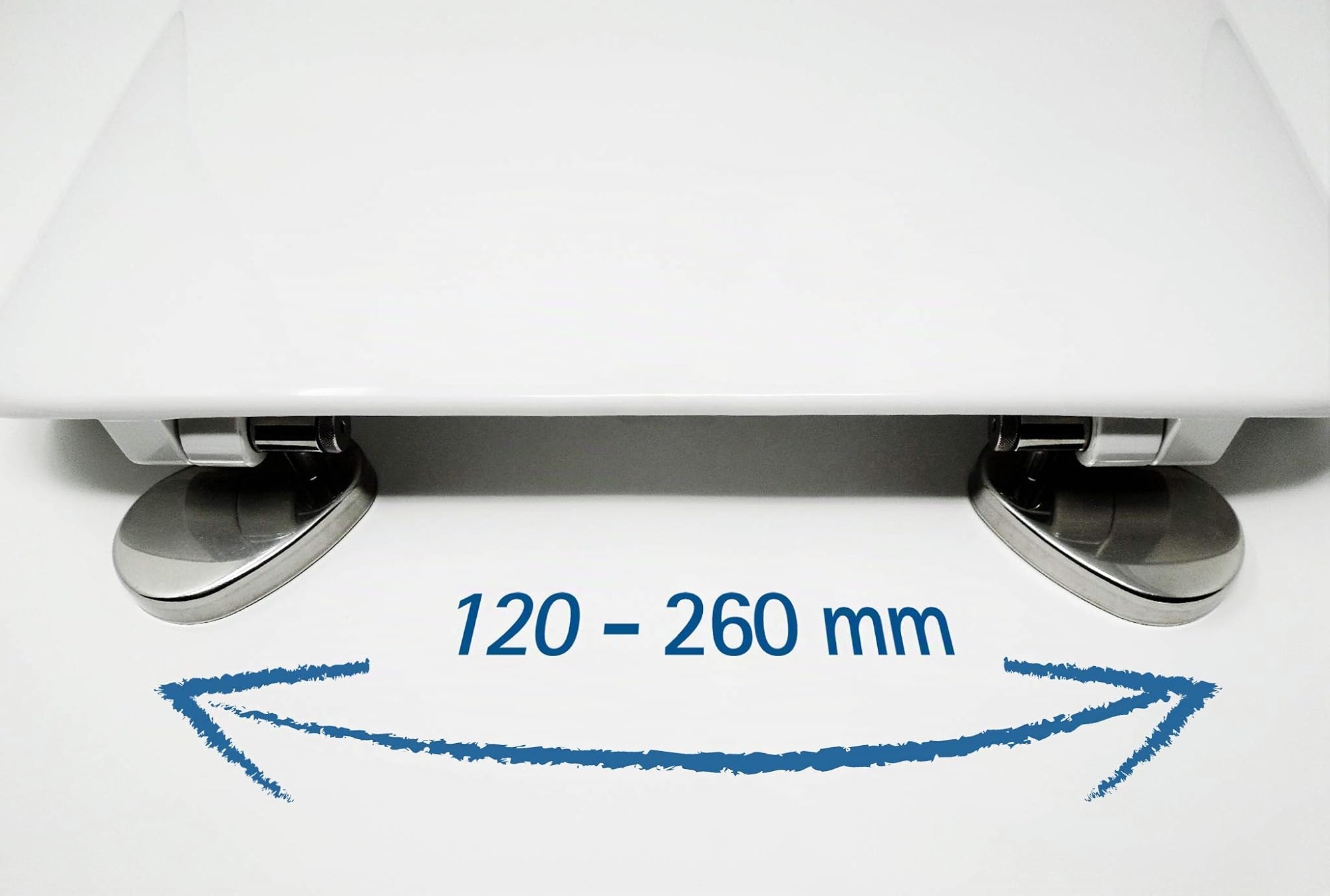 TAPA WC COMPATIBLE | FORMA D-U UNIVERSAL | BISAGRA ACERO INOX EXTRAÍBLE