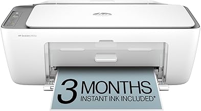 HP DeskJet 2855e Wireless All-in-One Color Inkjet Printer, Scanner, Copi...