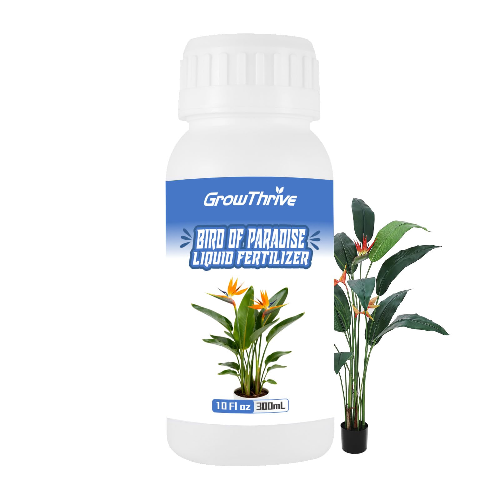 Bird of Paradise Liquid Fertilizer, 300ml Natural Plant Food for Indoor & Outdoor Bird of Paradise, Organic Probiotic Formula for Bigger Leaves, Brighter Blooms & Strong Root Growth